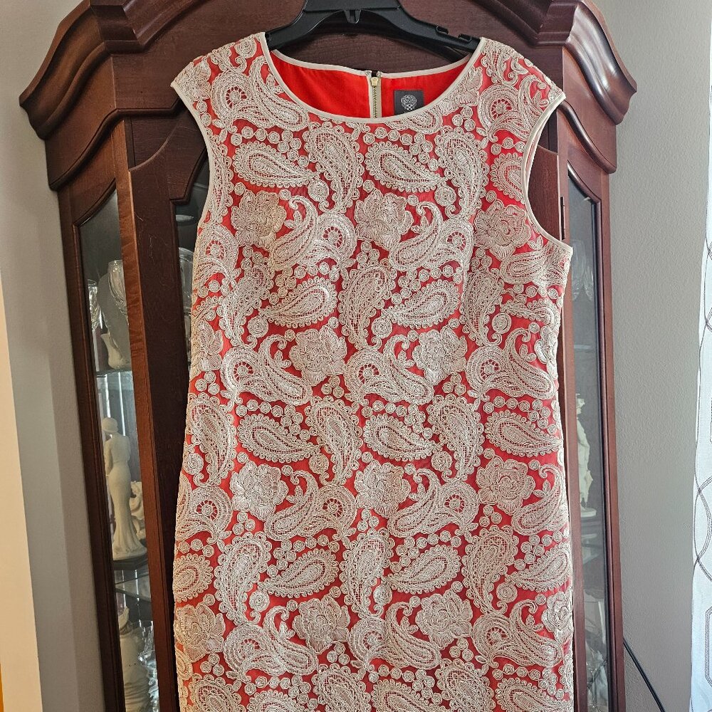 Vince Camuto Applique Sleeveless Dress